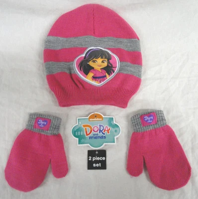 NICKELODEON DORA & FRIENDS, JUEGO DE 2 PIEZAS DE CALCETINES Y MANOPLA PARA NIÑAS, TALLA 2T-5T, NUEVO Foto 1 de 2
