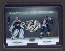 2011-12 Upper Deck Clear Cut Foundations  Pekka Rinne / Shea Weber 13/25   10871