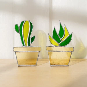 Vidrieras Catus suculentas, atrapasoles de vidrio, planta de vidrieras, decoración Catus - Imagen 1 de 8