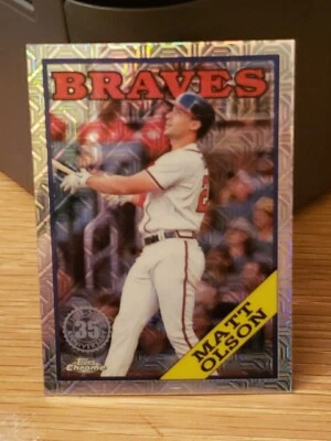 2023 Topps Series 1 T88C-98 Matt Olson Mojo Refractor Atlanta Braves - Image 1 of 2