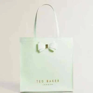 Ted Baker Aracon Plain Bow Icon Bag - Mint Green - Large-NWT-Original Packaging - Picture 1 of 6