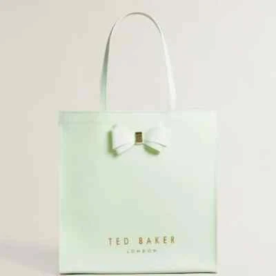 Ted Baker Aracon Plain Bow Icon Bag - Mint Green - Large-NWT-Original Packaging - Image 1 of 4