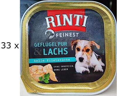 (€ 10,09/kg) Rinti Feinest Geflügel pur & Lachs in der Schale - 33 x 150 g - Bild 1 von 4