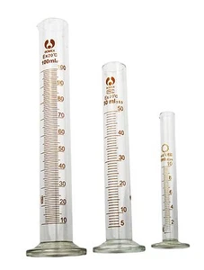 US SHIP NEW 3PCS Scientific Glass Graduated Cylinder Set 10ml 50ml 100ml - Picture 1 of 4