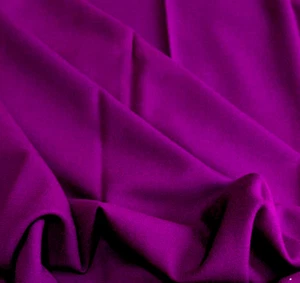 100 % Wolle Krepp Stoff einfarbig lila/dunkles Magenta 60" breit x 21/3 Yards - Bild 1 von 7