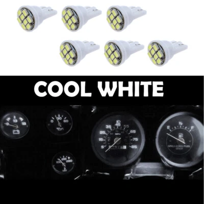 Gauge Cluster LED Dashboard Bulbs 6000K White For Chevy 74-86 K10 K20 K30 Truck - Image 1 of 4