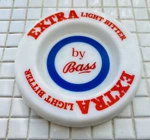 Bass Extra Light Bitter Vintage White Glass Advertising Ashtray / Pin Tray - Picture 1 of 4