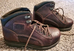 Caterpillar CAT Womens Work Boots ASTM F2413-05 Safety Steel Toe Sz 8.5 BROWN - Picture 1 of 9