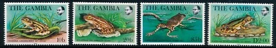 The Gambia, frogs set MNH, Scott # 455 - 458 Foto 1 de 3