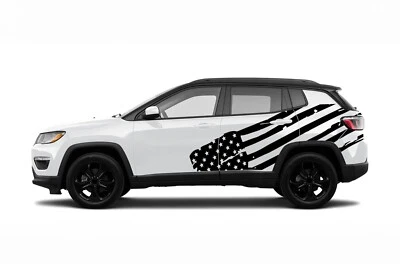 Adesivo vinil bandeira americana dos EUA para Jeep Compass design gráfico patriótico - Imagem 1 de 4