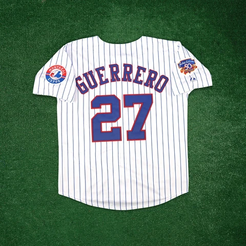 Vladimir Guerrero 1997 Montreal Expos Jackie 50th Anniv. Men's Home White Jersey Cover