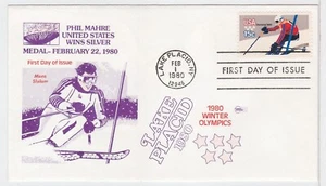 TurtlesTradingPost- Olympic Ski Slalom 1980- FDC #1796 First Rank Cachet - Picture 1 of 2