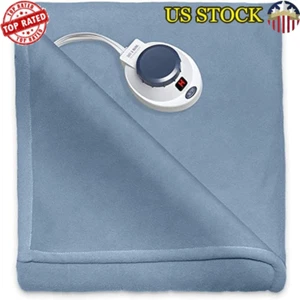 Queen Electric Heated Blanket Micro-Fleece Soft Warm Low Voltage Safe Technology - Picture 1 of 4