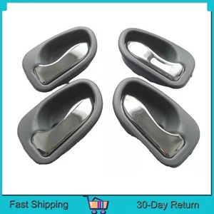 Interior Inside Chrome Left Right Side Door Handle Fit 95-99 Hyundai Accent 1Set - Picture 1 of 7