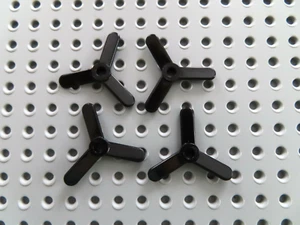 Lego 4 x Propeller 2421 schwarz 3 Flügel Blätter flach - Bild 1 von 1