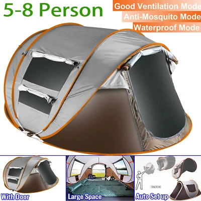 Tienda Pop Up 5-8 Personas 1S Configuración Automática Tienda de Campamento Impermeable Anti-Mosquitos Foto 1 de 4
