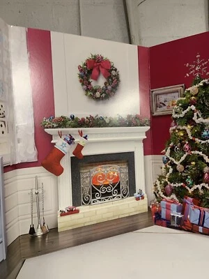 American Girl Doll cardboard Christmas Backdrop Photo Prop Holiday Fun - Image 1 of 4