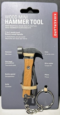 Mini herramienta de martillo de madera Kikkerland 7 en 1 multiherramienta mini martillo KR13-W NUEVO Foto 1 de 4