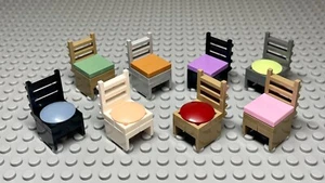Lego MOC Dining Chair Wall Legs Accessory Set + Instructions Various Colors (1) - Picture 1 of 17