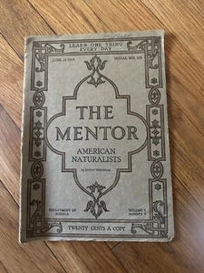 The Mentor 1919 American Naturalists Antique Ephemera Department Science - Picture 1 of 8