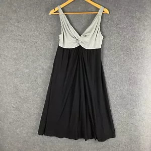 Minx Dress Womens 10 Maternity Grey Black Fit Flare Event Occasion Flowy Ladies - Picture 1 of 10