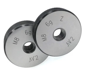 ISO Metric Thread Ring Gage M8 X 1.25 6g Threaded Ring Gauges GO And NOGO - Picture 1 of 5
