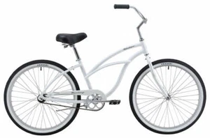 Firmstrong ALUMINUM 26" Lady's Beach Cruiser Bike Single Speed White - Picture 1 of 2