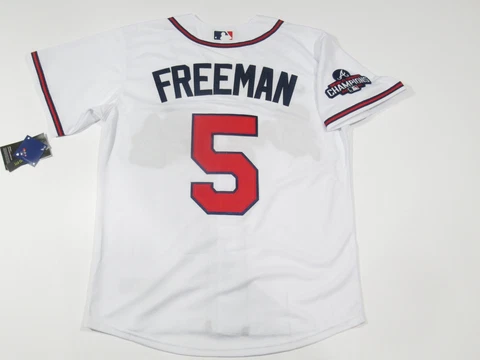 New Freddie Freeman #5 Atlanta Braves 2021 World Series Champions Jersey White Cover