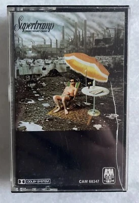 Supertramp Crisis? What Crisis? Cassette Tape 1975 U.S. Release Classic Rock Foto 1 de 3