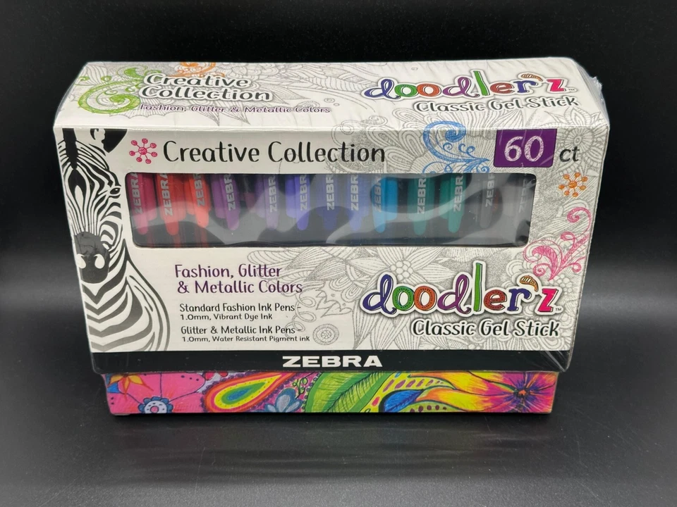 Zebra Pen Doodlerz GEL Stick Mega Set Bold Point 1.0mm Assorted