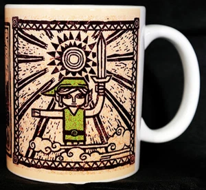 The Legend of Zelda Hero of Time - Coffee MUG / CUP - Art - Link Ocarina 3d - Picture 1 of 1