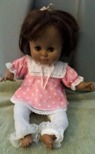 Vintage Effanbee Sweetie Pie African American Doll 1967 Shaker Crier 16" - Picture 1 of 4