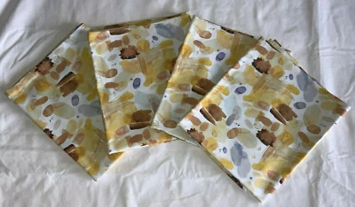 NEW Handmade 100% COTTON DINNER NAPKINS SET of 4 Size 20" X 17" BOHO ART DECO - Image 1 of 4