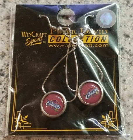Women's Win-Craft Cleveland Cavs Cavaliers Silver Pierced Earrings ~ NIP Cover