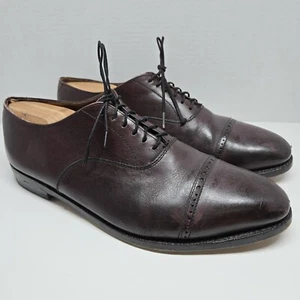 Oliver Sweeney Hand Grade Men's Burgundy Leather Oxford Shoes Cap Toe US 11.5M - Picture 1 of 16