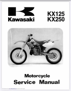 1994-1998 KAWASAKI KX125/250 FACTORY WORKSHOP MANUAL - Picture 1 of 2