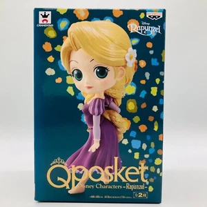 Disney Tangled Rapunzel Q Posket 5.5" Figure Japan 2017 A-ver Flynn Rider Pascal - Picture 1 of 21