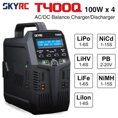 SKYRC T400Q Lipo Akku Balance Charger Entladegerät Quattro AC/DC 1-6S Ladegerät - Bild 1 von 4