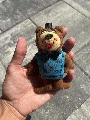 Mini juguete de peluche de oso azucarero de 4,5" de cereal crujiente dorado de colección General Foods Post Foto 1 de 4