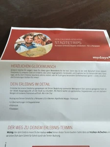 mydays gutschein - Bild 1 von 2