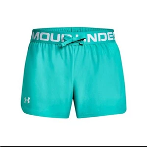 Under Armour Girls Active Running Shorts Sz M teal color - Picture 1 of 7