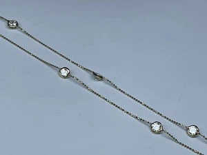 Collar cúbico CU Designer oro amarillo 14K 23,5 pulgadas 7,5 mm - Imagen 1 de 6