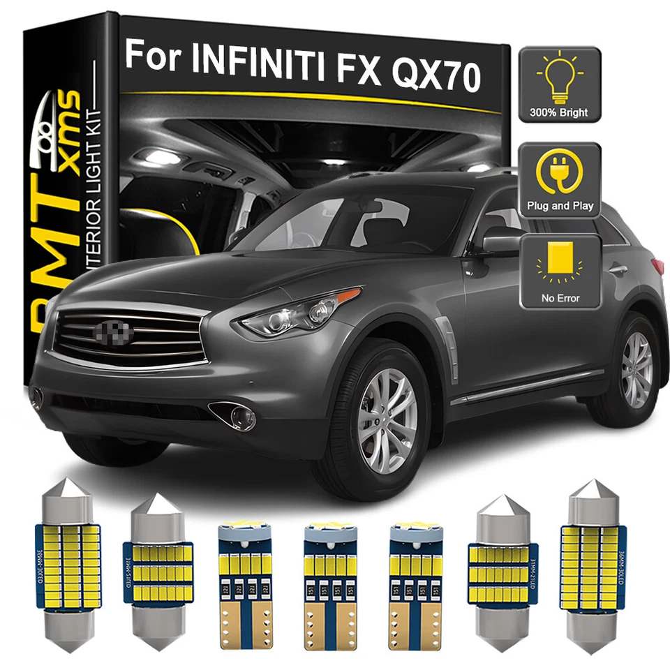 16X Interior LED Light Bulbs For INFINITI QX70 FX35 FX37 FX45 FX50 2009-2017 Foto 1 de 4