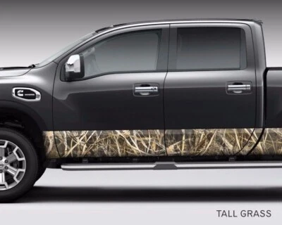 Camo "Tall Grass" Rocker Panel Graphic Decal Wrap Kit Truck SUV - 6 Sizes - Image 1 of 4