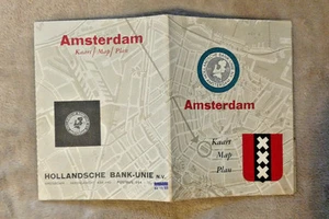 Vintage Tourismuskarte AMSTERDAM Hollandsche Bank 60er Jahre - Bild 1 von 3