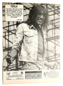 TESLA / JEFF KEITH LIVE / WHITESNAKE / REVISTA PINUP PÁGINA COMPLETA RECORTE DE PÓSTER - Imagen 1 de 2