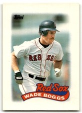 1989 TOPPS MAJOR LEAGUE LEADERS MINIS WADE BOGGS BOSTON RED SOX #45