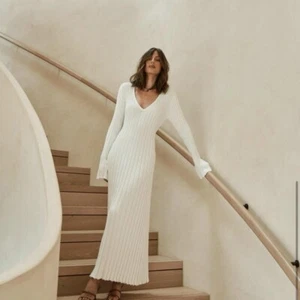 Dissh - REIGN WHITE SLEEVED KNIT MIDI DRESS - AU10 - Excellent Condition - Picture 1 of 8