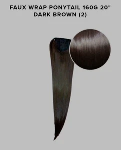 Bellame Wrap Ponytail 160G 20" Dark Brown #2 - Picture 1 of 9
