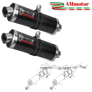 Mivv Suzuki DL V-Strom 1000 2005 Escape DE Moto Silenciador Oval Carbon Exhaust - Imagen 1 de 2